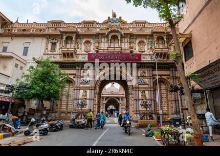 Swaminarayan Pakodi Centre, UNESCO-Weltkulturerbe, Ahmedabad, Gujarat, Indien, Asien Stockfoto