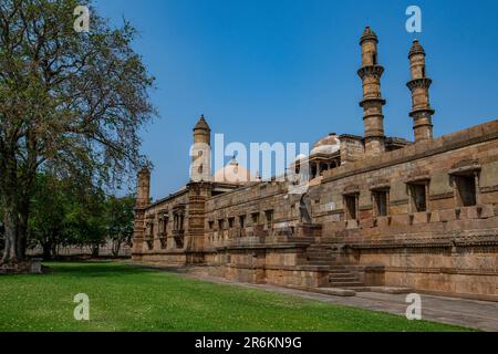 Jami-Moschee, Archäologischer Park Champaner-Pavagadh, UNESCO-Weltkulturerbe, Gujarat, Indien, Asien Stockfoto