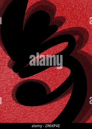 Auffällige minimalistische Designs mit Blockformen und Retro-Strukturen Stockfoto