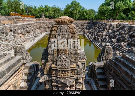 Sun Temple, Modhera, Gujarat, Indien, Asien Stockfoto