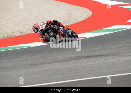 Misano Adriatico, Ita. 09. Juni 2023. Während des MotoGP Oakley Italian Grand Prix Free Practice Friday, MotoGP von Italien - auf der Mugello Circuit am 9. Juni 2023 in Scarperien, Italien. (Foto: Fabio Averna/Sipa USA) Guthaben: SIPA USA/Alamy Live News Stockfoto