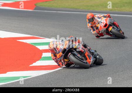 Misano Adriatico, Ita. 09. Juni 2023. Während des MotoGP Oakley Italian Grand Prix Free Practice Friday, MotoGP von Italien - auf der Mugello Circuit am 9. Juni 2023 in Scarperien, Italien. (Foto: Fabio Averna/Sipa USA) Guthaben: SIPA USA/Alamy Live News Stockfoto