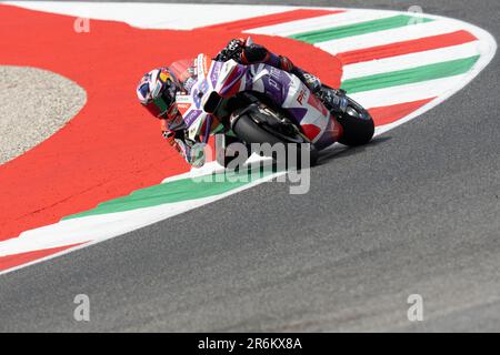 Misano Adriatico, Ita. 09. Juni 2023. Während des MotoGP Oakley Italian Grand Prix Free Practice Friday, MotoGP von Italien - auf der Mugello Circuit am 9. Juni 2023 in Scarperien, Italien. (Foto: Fabio Averna/Sipa USA) Guthaben: SIPA USA/Alamy Live News Stockfoto