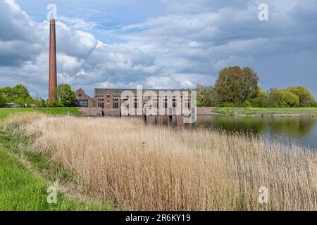 ir. D.F. Wouda Dampfpumpstation in Lemmer, Niederlande. Es ist die größte noch in Betrieb befindliche dampfbetriebene Pumpstation der Welt. Stockfoto