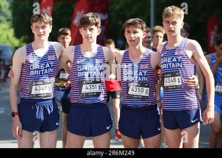 Innsbruck-Stubai, Österreich. 10. Juni 2023. Die World Mountain and Trail Running Championships 2023; British Junior Men Team Credit: Action Plus Sports/Alamy Live News Stockfoto