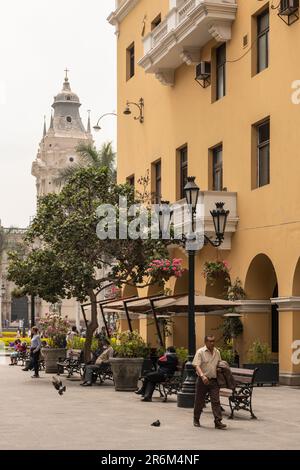 Plaza de Armas, Lima, Peru, Südamerika Stockfoto