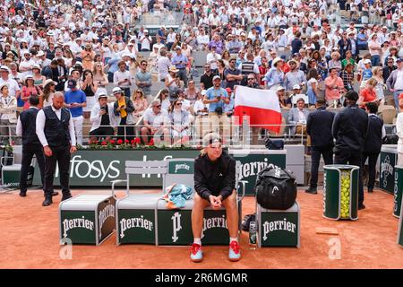 Paris, Frankreich. 10. Juni 2023. Tennisspielerin Karolina Muchova (CZE) beim French Open Grand Slam Tennis Turnier 2023 in Roland Garros, Paris, Frankreich. Frank Molter/Alamy Live-Nachrichten Stockfoto