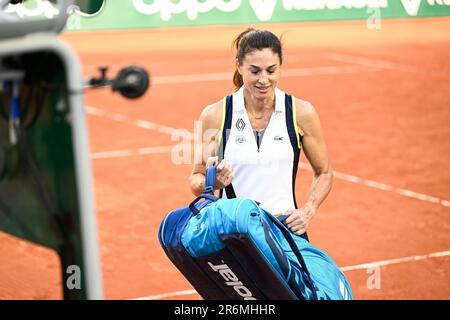 Paris, Frankreich. 08. Juni 2023. Gabriela Sabatini während des Grand-Slam-Tennisturnier der French Open am 8. Juni 2023 im Roland-Garros-Stadion in Paris, Frankreich. Foto Victor Joly/DPPI Kredit: DPPI Media/Alamy Live News Stockfoto