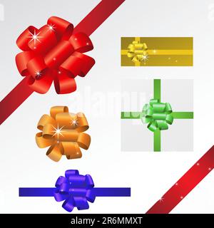 vektor-Geschenkschleifen mit Schleifen Stock Vektor