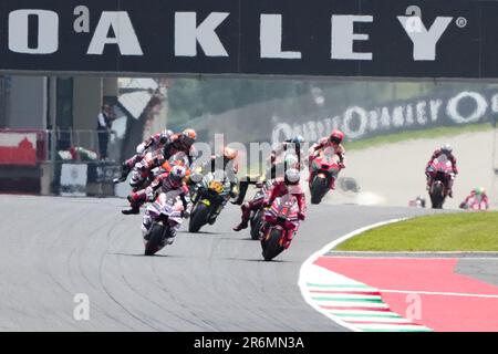Misano Adriatico, Italien. 10. Juni 2023. Starrennen-Sprint MotoGP während des MotoGP Oakley Italian Grand Prix Qualifying Sunday, MotoGP of Italy - auf der Mugello Circuit am 11. Juni 2023 in Scarperia, Italien. (Foto: Fabio Averna/Sipa USA) Guthaben: SIPA USA/Alamy Live News Stockfoto