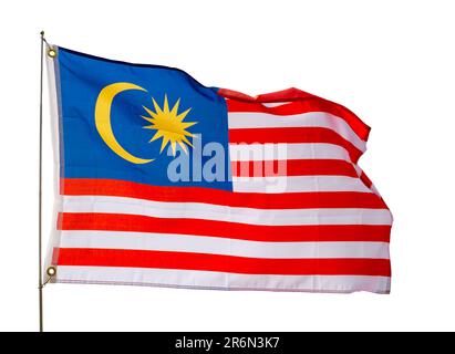 Die Flagge Malaysias winkt Stockfoto