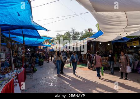 Dilli Haat Food and Craft Bazar in Delhi Stockfoto