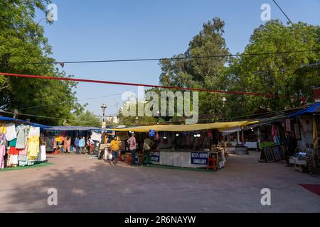 Dilli Haat Food and Craft Bazar in Delhi Stockfoto