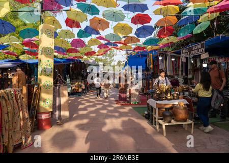 Dilli Haat Food and Craft Bazar in Delhi Stockfoto