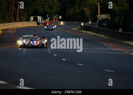 Le Mans, Frankreich. 10. Juni 2023. 80 PERRODO Francois (Fra), BARNICOAT Ben (GIR), NATO Norman (Fra), AF Corse, Oreca 07 - Gibson, Action während der 24 Stunden von Le Mans 2023 auf dem Circuit des 24 Heures du Mans vom 10. Bis 11. Juni 2023 in Le Mans, Frankreich - Foto Frédéric Le Floc'h/DPPI Gutschrift: DPPI Media/Alamy Live News Stockfoto