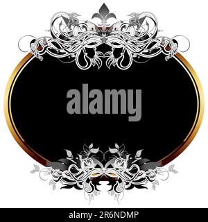 Kunstvoller Rahmen. Diese Abbildung kann als Designerarbeit nützlich sein Stock Vektor