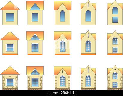 Set aus verschiedenen Hausbildern mit verschiedenen Details. Sehen Sie sich einige ähnliche Bilder aus meinem Portfolio an: Stock Vektor