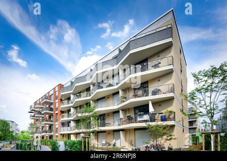 Köln, Deutschland Juni 6 2023: Neubauten in ehrenveedel auf dem Gelände des ehemaligen Güterbahnhofs ehrenfeld Stockfoto