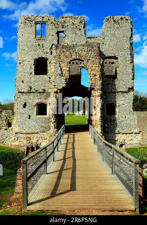 Baconsthorpe Castle, 15. Jahrhundert, mittelalterlich, Inner Gatehouse, Norfolk, England, Großbritannien Stockfoto