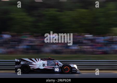 80 PERRODO Francois (Fra), BARNICOAT Ben (GIR), NATO Norman (Fra), AF Corse, Oreca 07 - Gibson, Action während der 24 Stunden von Le Mans 2023 auf dem Circuit des 24 Heures du Mans vom 10. Bis 11. Juni 2023 in Le Mans, Frankreich - Foto: Joao Filipe/DPPI/LiveMedia Stockfoto