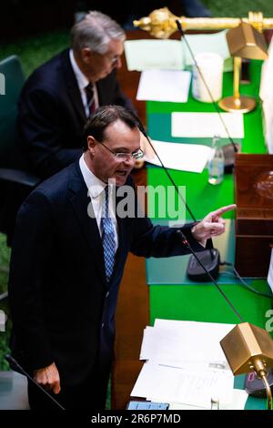 MELBOURNE, AUSTRALIEN - Juni 16: Oppositionsführer Michael O'Brien