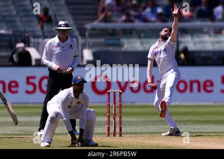 MELBOURNE, AUSTRALIEN - DEZEMBER 26: Ravichandran Ashwin of India bowlt am ersten Tag des zweiten Vodafone Test Cricket-Spiels zwischen Australien und Indien auf dem Melbourne Cricket Ground am 26. Dezember 2020 in Melbourne, Australien. (Foto: Dave Hewison/Speed Media/Icon Sportswire) Stockfoto