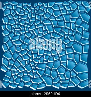 Rissiger Transparenter Eishintergrund. Vektordarstellung Stock Vektor