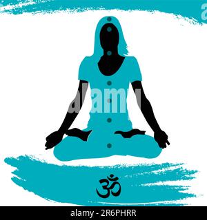 vektordarstellung eines Yogis Stock Vektor