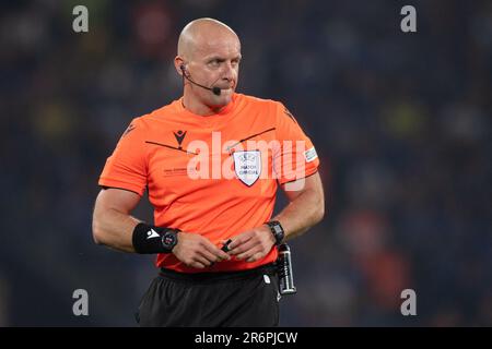 Istanbul, Türkei. 11. Juni 2023. Schiedsrichter Szymon Marciniak während des UEFA Champions League-Finales 2023 zwischen Manchester City und Inter im Atatürk-Olympiastadion in Istanbul, Türkei, am 10. Juni 2023 (Foto: Andrew SURMA/Credit: SIPA USA/Alamy Live News Stockfoto