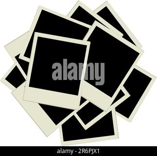 Stapeln von Fotos, fügen Sie Ihre Bilder in frames Stock Vektor