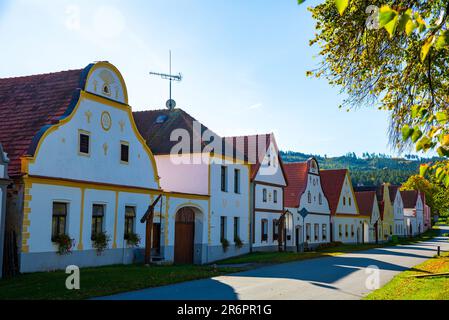 Das tschechische Dorf Holasovice Stockfoto