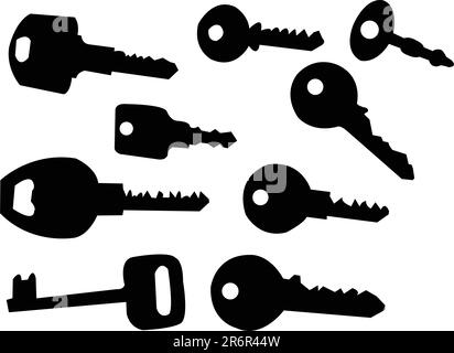 Tastensilhouette - Vektor Stock Vektor