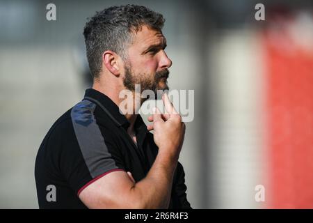 St. Helens, England - 9. Juni 2023 - Sean O’Loughlin. Rugby League Betfred Super League, St. Helens gegen Wigan Warriors im Totally Wicked Stadium, St. Helens, Großbritannien Stockfoto