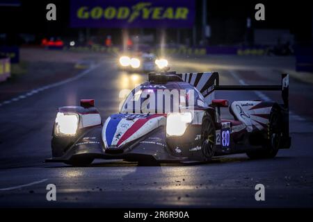 Le Mans, Frankreich. 11. Juni 2023. 80 PERRODO Francois (Fra), BARNICOAT Ben (GIR), NATO Norman (Fra), AF Corse, Oreca 07 - Gibson, Aktion während der 24 Stunden von Le Mans 2023 auf dem Circuit des 24 Heures du Mans vom 10. Bis 11. Juni 2023 in Le Mans, Frankreich - Foto Paulo Maria/DPPI Gutschrift: DPPI Media/Alamy Live News Stockfoto