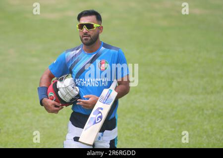 Die Spieler des Afghanistan Test Team nehmen vor dem alleinigen Test