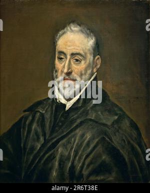 Das Porträt von Antonio de Covarrubias y Leiva (1514-1602). Museum: Musée du Louvre, Paris. Autor: EL GRECO. Stockfoto