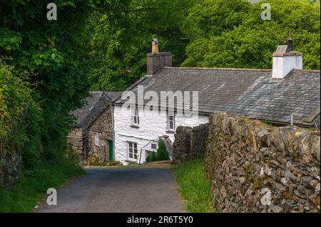 High Oxy Fell Farm in der Nähe von Hodge Close, Coniston in Cumbria Stockfoto