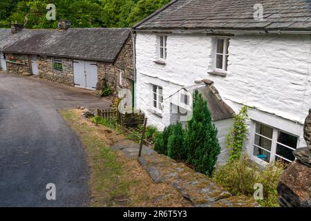 High Oxy Fell Farm in der Nähe von Hodge Close, Coniston in Cumbria Stockfoto