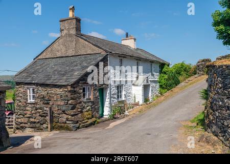 High Oxy Fell Farm in der Nähe von Hodge Close, Coniston in Cumbria Stockfoto