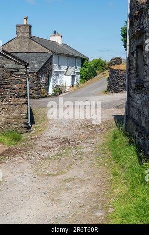 High Oxy Fell Farm in der Nähe von Hodge Close, Coniston in Cumbria Stockfoto