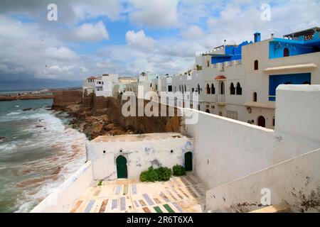 Künstlerstadt Asilah am Atlantik Marokkos Stockfoto