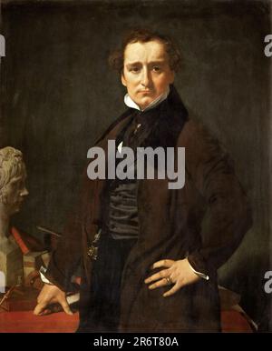 Das Porträt des Bildhauers Lorenzo Bartolini (1777-1850). Museum: Musée du Louvre, Paris. AUTOR: JEAN AUGUSTE DOMINIQUE INGRES. Stockfoto