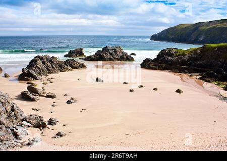 Preisgekrönter Durness Spectacular Beach, Sutherland, Schottland, Großbritannien Stockfoto