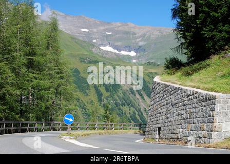 Bergblick in Österreich an der Großglockner Hochalpenstraße Stockfoto