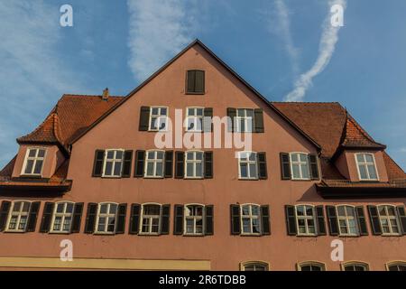 Altes Haus in Dinkelsbuhl, Bayern, Deutschland Stockfoto