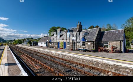 Bahnhof Rogart, Schottland Stockfoto