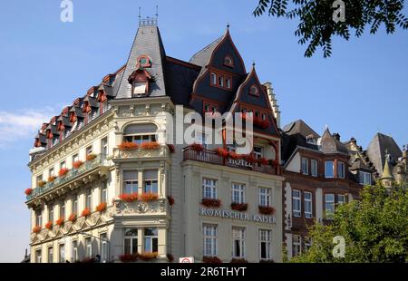 Rheinland-Pfalz, Trier, Hotels in der Altstadt, römischer Kaiser Stockfoto