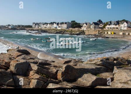 Bay, Batz-sur-Mer, Loire Atlantique, Pays de la Loire, Frankreich Stockfoto