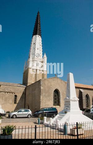 Kirche Saint Etienne, Ars en Re, Ile de Re, Charente-Maritime, Poitou-Vendee, Frankreich Stockfoto