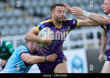 Newcastle, Großbritannien. 11. Juni 2023. Alex Clegg von Newcastle Thunder in Aktion während des BETFRED-Meisterschaftsspiels zwischen Newcastle Thunder und Batley Bulldogs am Sonntag, den 11. Juni 2023 im Kingston Park, Newcastle. (Foto: Chris Lishman | MI News) Kredit: MI News & Sport /Alamy Live News Stockfoto